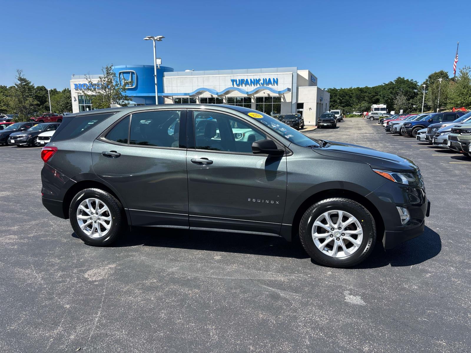 Used 2019 Chevrolet Equinox LS with VIN 3GNAXHEV5KS518286 for sale in Plymouth, MA
