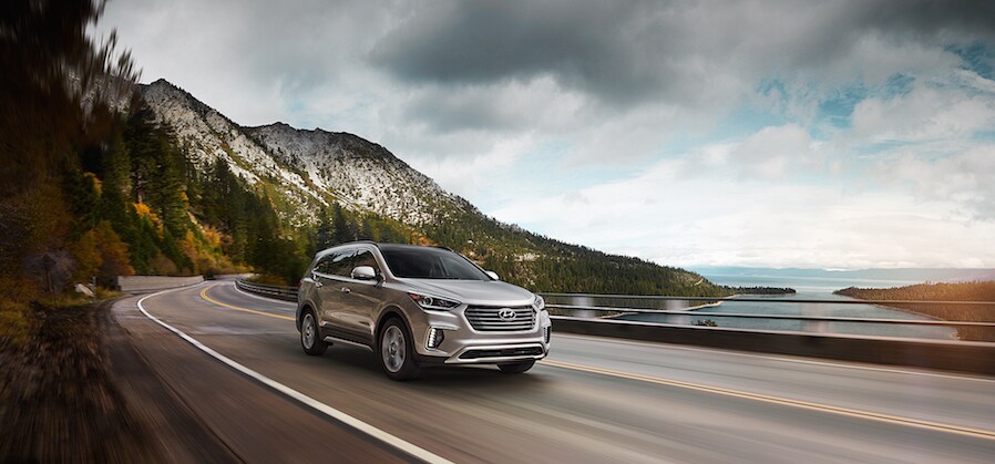 2017 Hyundai Santa Fe Driving Along Beach