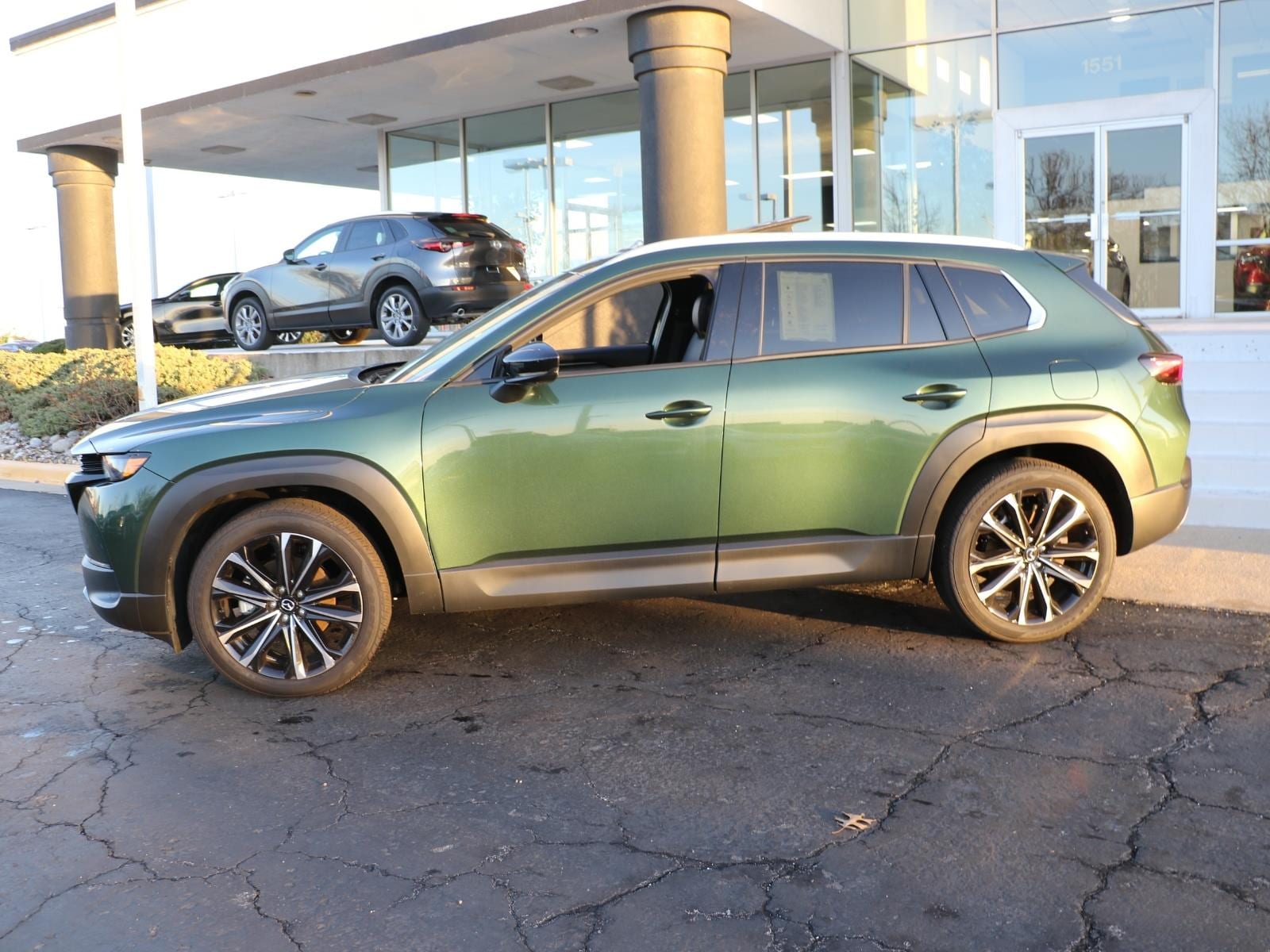 Certified 2025 Mazda CX-50 Premium Plus with VIN 7MMVABEY2SN366318 for sale in Kansas City