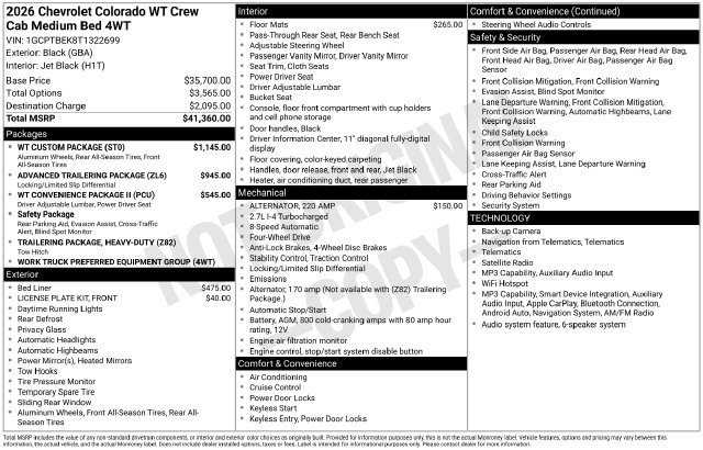 2026 Chevrolet Colorado Work Truck - Photo 32