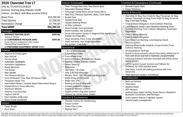 2026 Chevrolet Trax