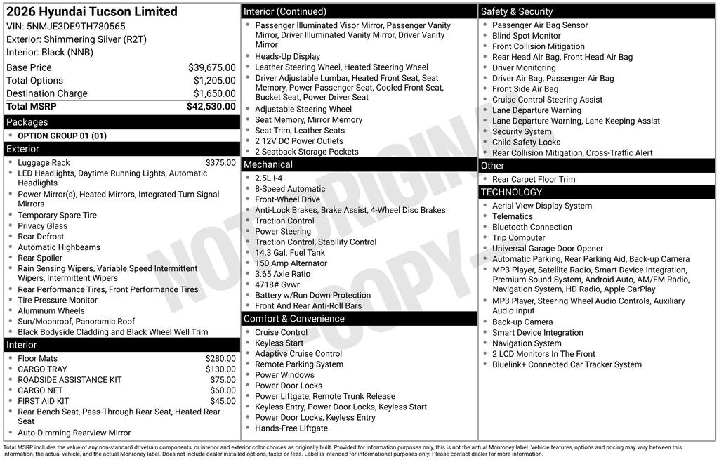 New 2026 Hyundai Tucson Limited FWD SUV
