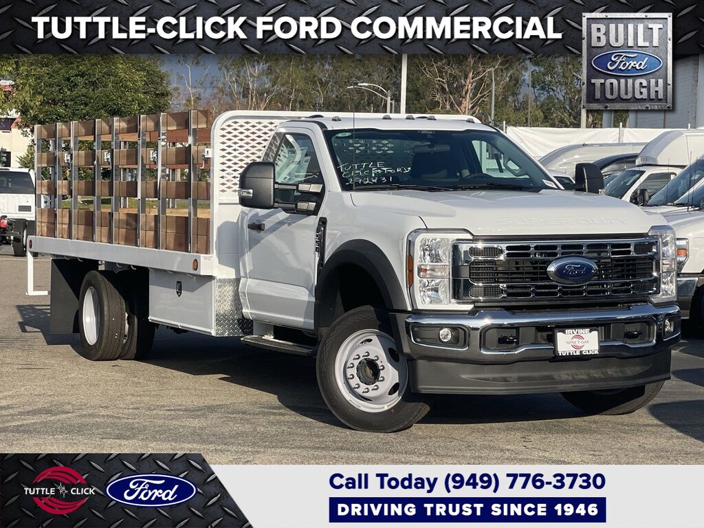 New 2024 Ford Super Duty F-550 DRW XL SCELZI 16' STAKE BED Truck Standard Cab