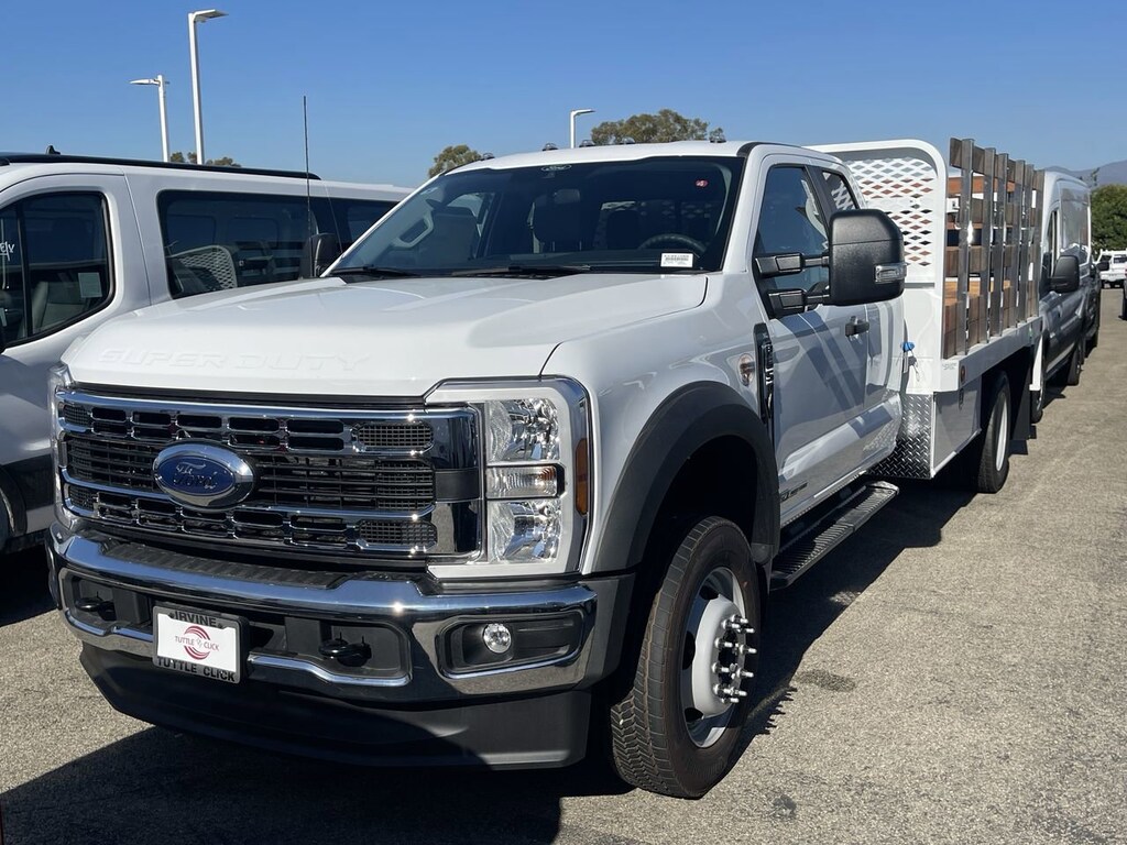 New 2026 Ford Super Duty F-550 DRW Diesel XL SCELZI 12' STAKE BED Truck Super Cab