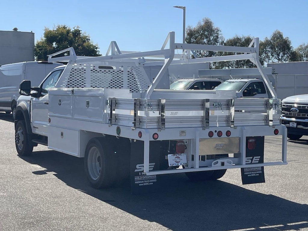 New 2025 Ford Super Duty F-550 DRW Diesel XL SCELZI 12' CONTRACTOR Truck Regular Cab