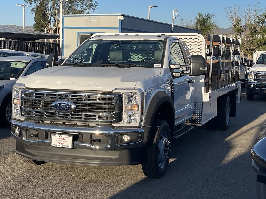 New 2024 Ford Super Duty F-450 DRW SCELZI 14' STAKE BED Truck Regular Cab