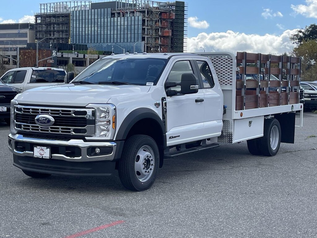 New 2024 Ford Super Duty F-450 DRW SCELZI 12' STAKE BED Truck Super Cab