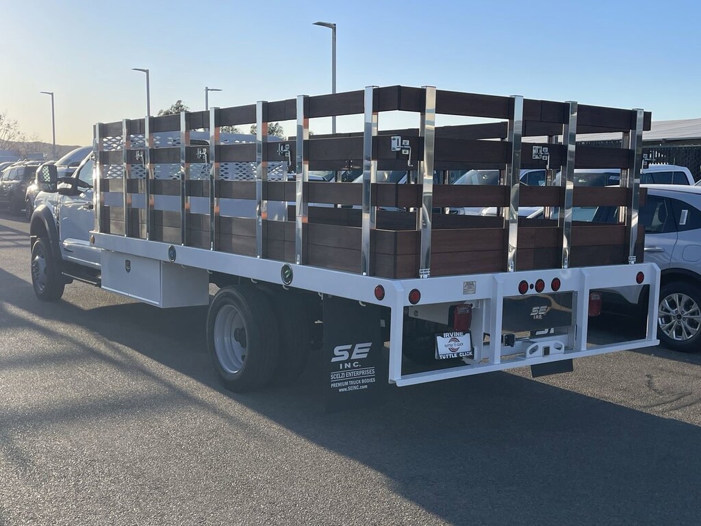New 2024 Ford Super Duty F-550 DRW SCELZI 16' STAKE BED Truck Standard Cab