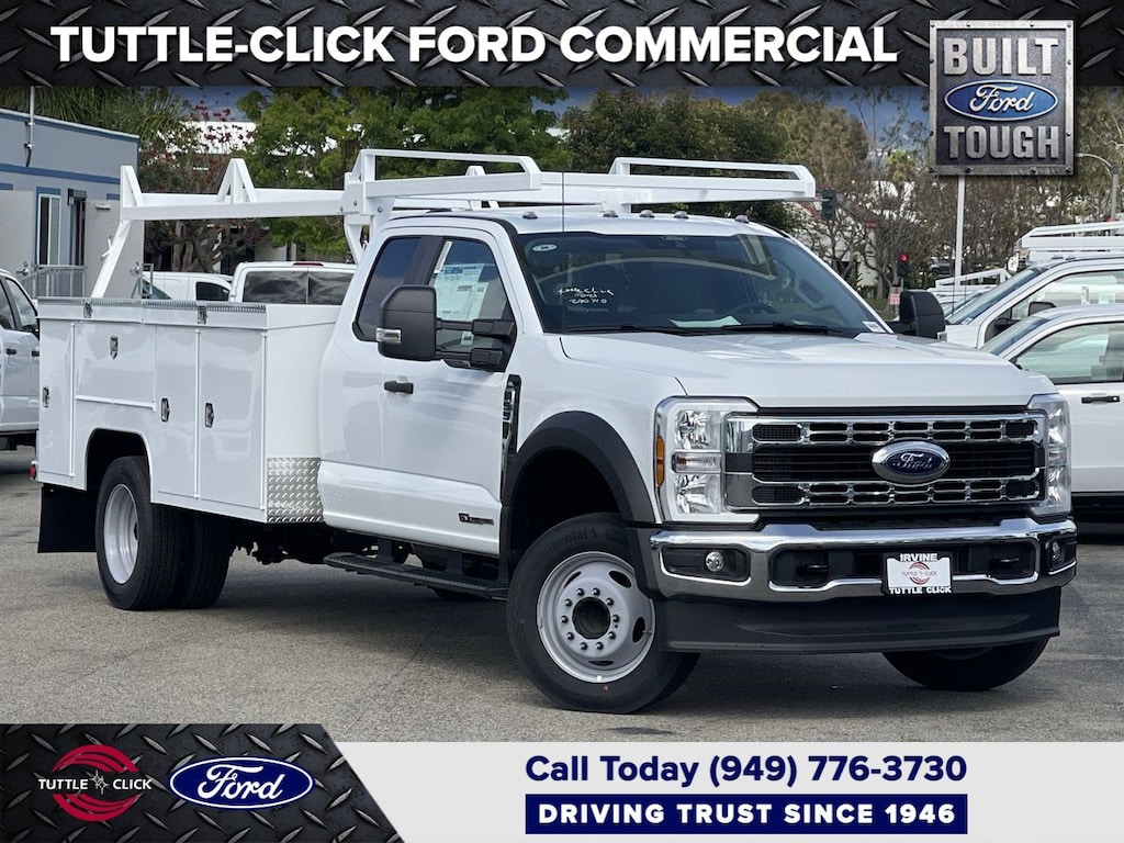New 2024 Ford Super Duty F-550 DRW Diesel XL SCELZI 11' UTILITY Truck Extended Cab
