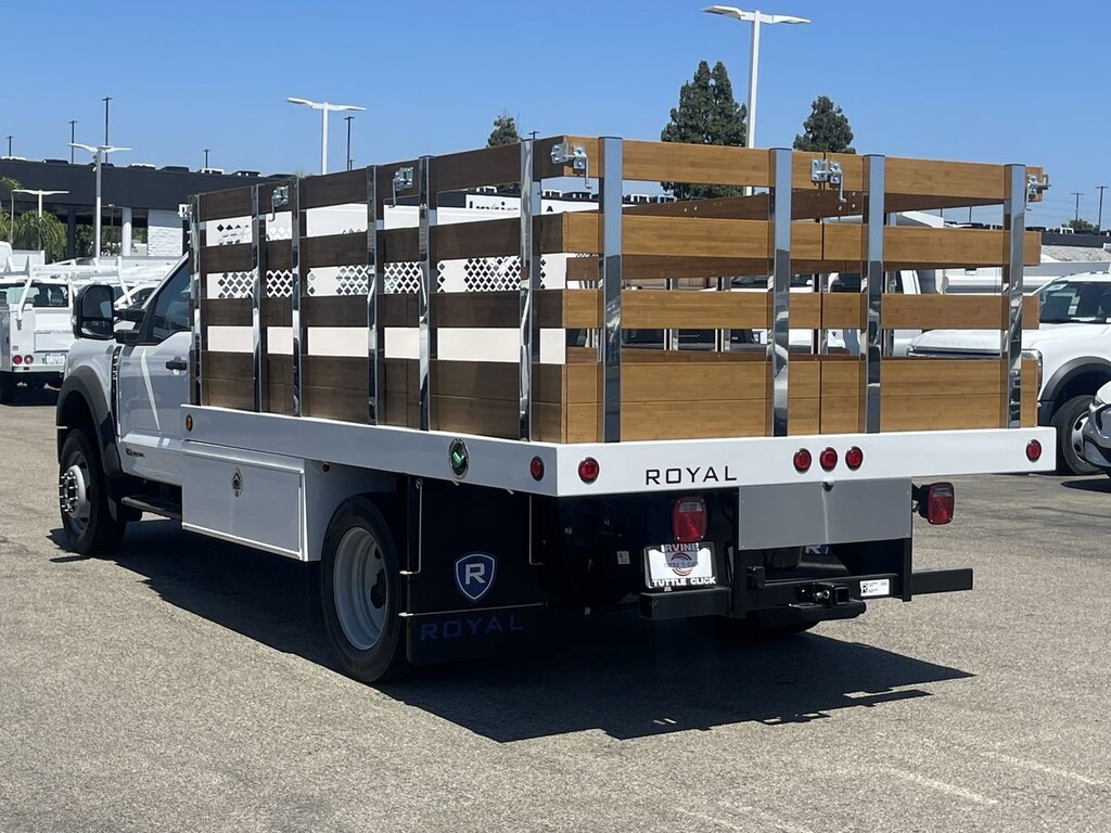 New 2024 Ford Super Duty F-550 DRW Diesel XL ROYAL 12' STAKE BED Truck Standard Cab