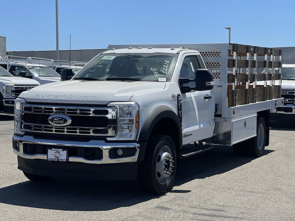 New 2024 Ford Super Duty F-550 DRW Diesel XL ROYAL 12' STAKE BED Truck Standard Cab