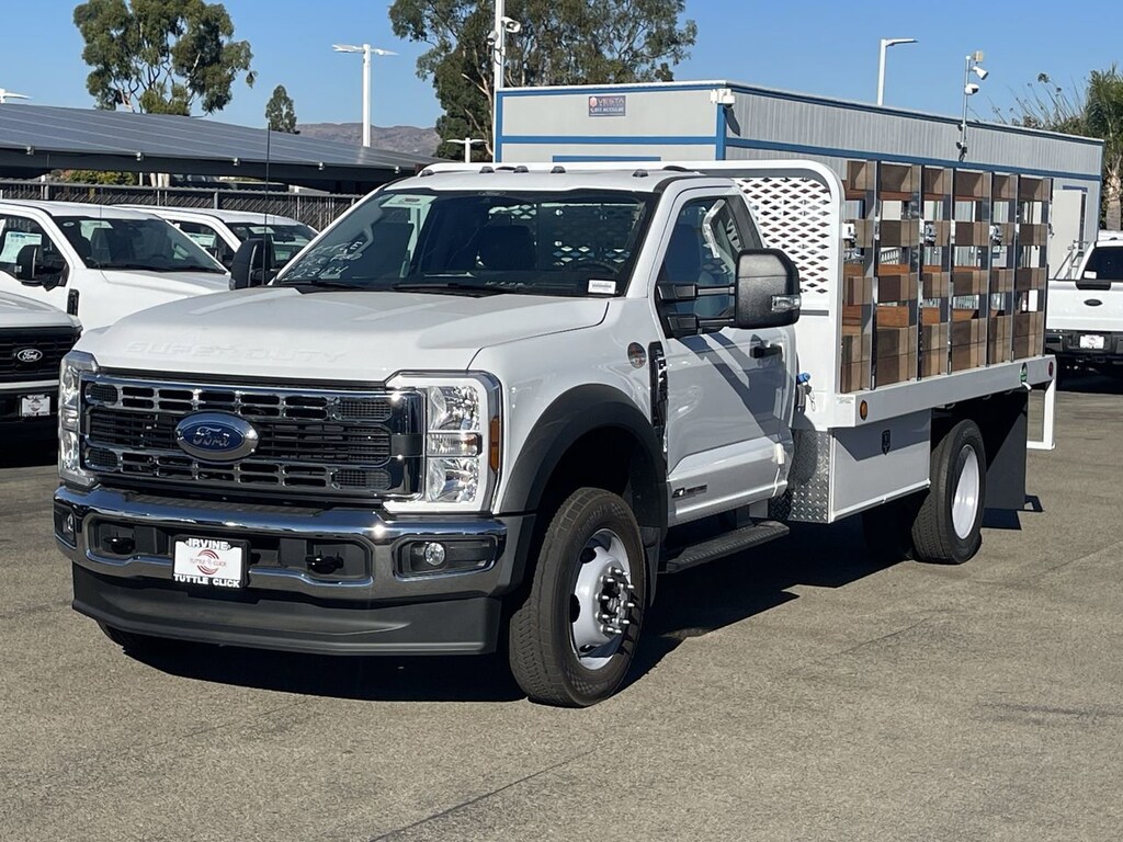 New 2024 Ford Super Duty F-450 DRW SCELZI 12' STAKE BED Truck Regular Cab