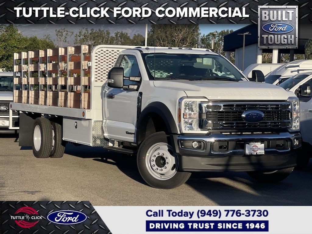 New 2024 Ford Super Duty F-550 DRW SCELZI 16' STAKE BED Truck Standard Cab