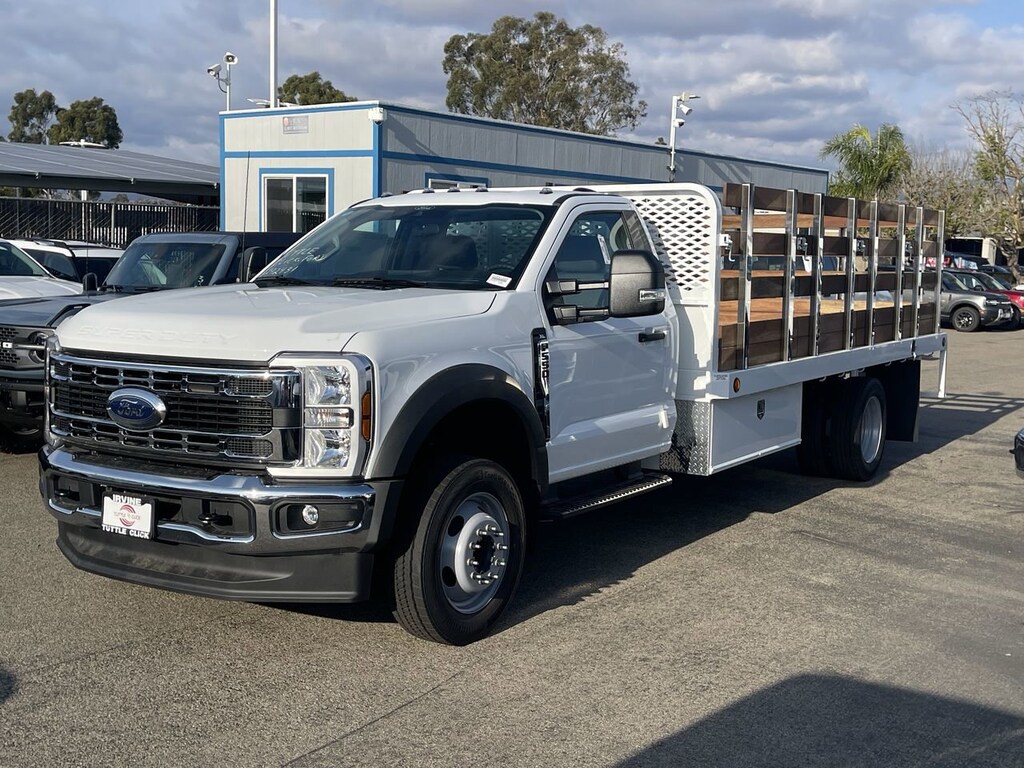 New 2024 Ford Super Duty F-550 DRW XL SCELZI 16' STAKE BED Truck Standard Cab