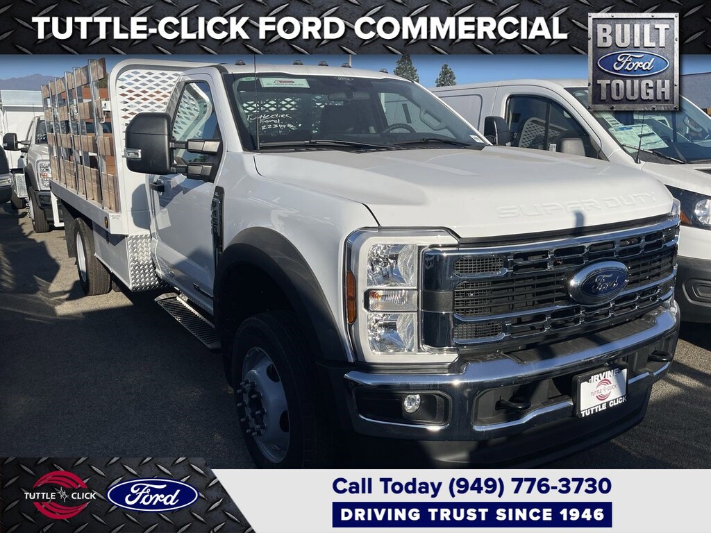 New 2024 Ford Super Duty F-450 DRW SCELZI 12' STAKE BED Truck Regular Cab