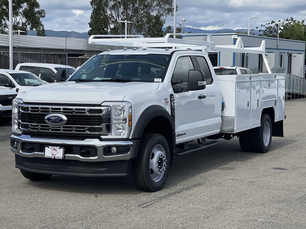 New 2024 Ford Super Duty F-550 DRW Diesel XL SCELZI 11' UTILITY Truck Extended Cab