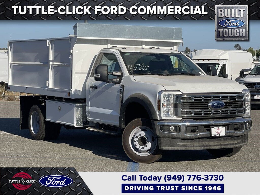 New 2024 Ford Super Duty F-450 DRW XL SCELZI 12' LANDSCAPE DUMP Truck Regular Cab