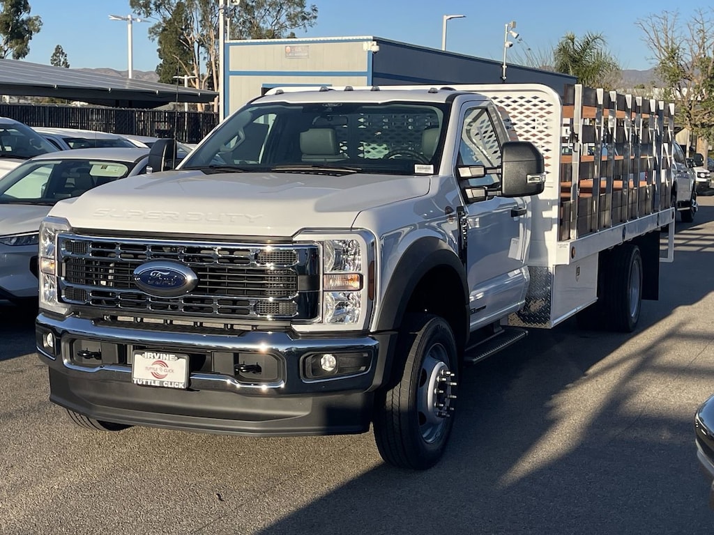 New 2024 Ford Super Duty F-550 DRW SCELZI 16' STAKE BED Truck Standard Cab