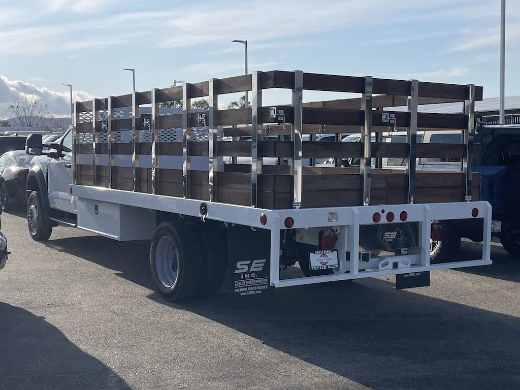 New 2024 Ford Super Duty F-550 DRW XL SCELZI 16' STAKE BED Truck Standard Cab
