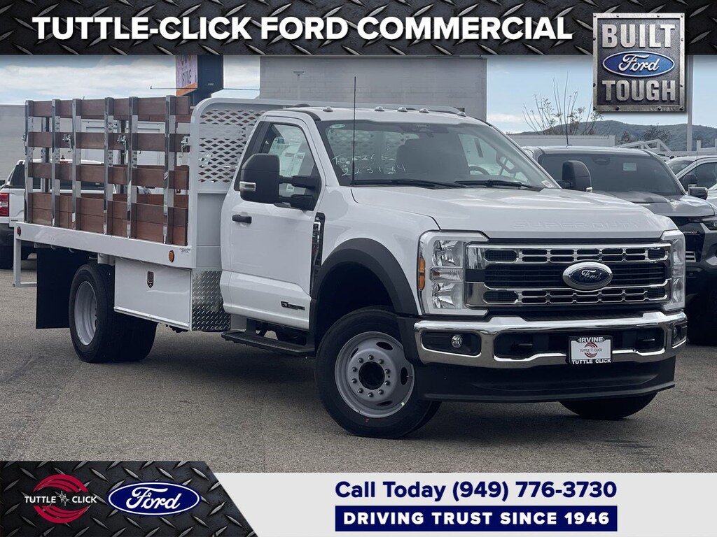 New 2024 Ford Super Duty F-550 DRW SCELZI 12' STAKE BED Truck Standard Cab