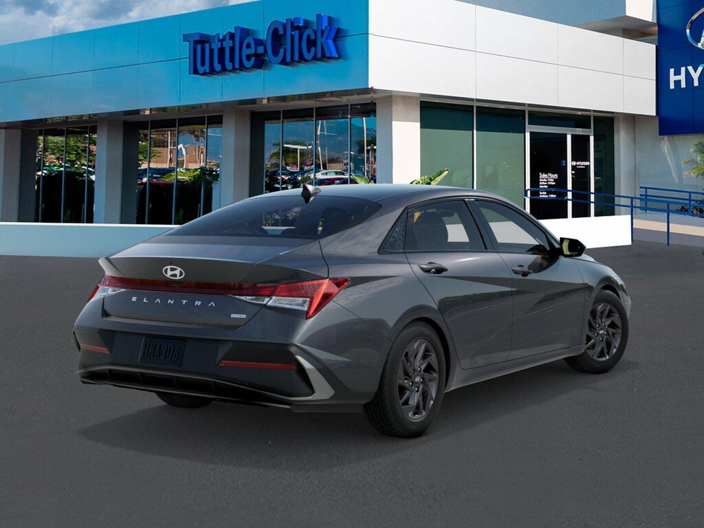 New 2026 Hyundai Elantra Hybrid Blue Sedan