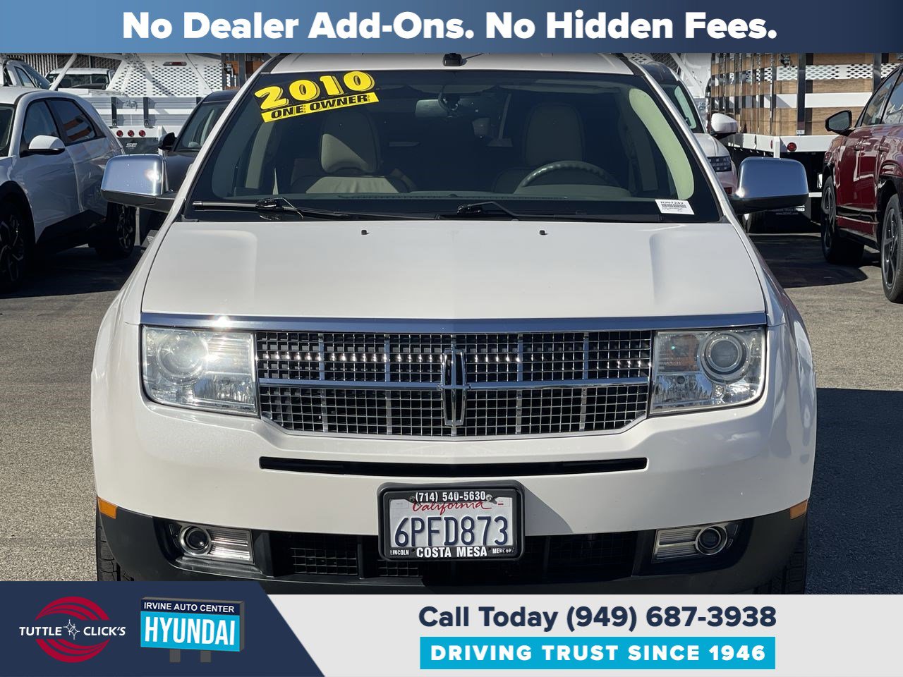 Used 2010 Lincoln MKX Base with VIN 2LMDJ6JCXABJ31981 for sale in Irvine, CA