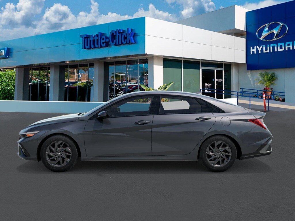 New 2026 Hyundai Elantra Hybrid Blue Sedan