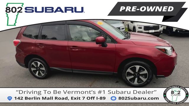 Used 2018 Subaru Forester Premium with VIN JF2SJAEC9JH403557 for sale in Berlin, VT