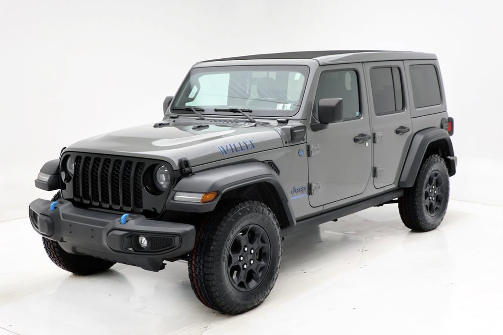 Used 2023 Jeep Wrangler 4xe Willys 4XE with VIN 1C4JJXN63PW621215 for sale in Hamburg, PA