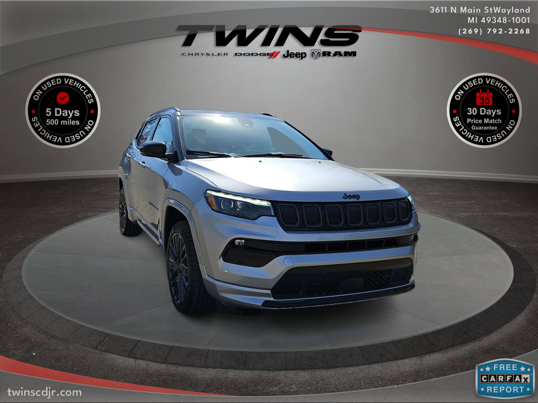 Used 2022 Jeep Compass High Altitude with VIN 3C4NJDCB4NT227466 for sale in Wayland, MI