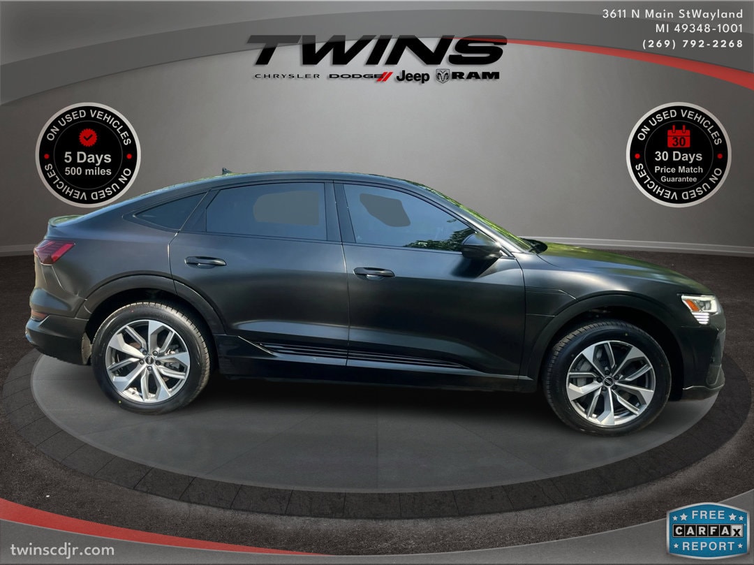 Used 2021 Audi e-tron Sportback Premium with VIN WA11AAGE0MB030287 for sale in Wayland, MI