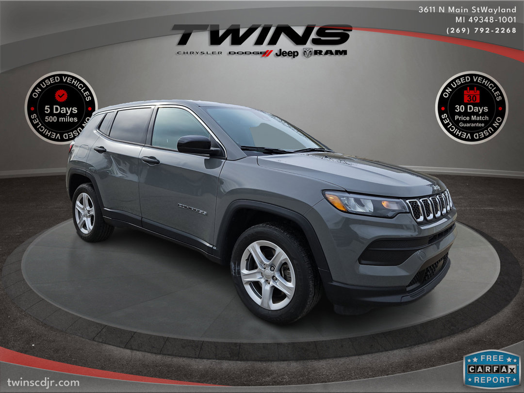 Used 2024 Jeep Compass Sport with VIN 3C4NJDAN8RT580280 for sale in Wayland, MI