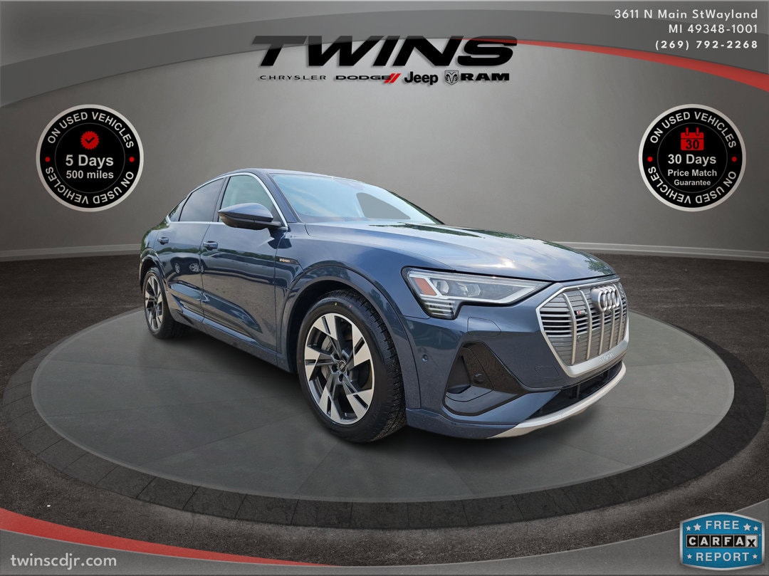 Used 2021 Audi e-tron Sportback Premium Plus with VIN WA12AAGE4MB021242 for sale in Wayland, MI