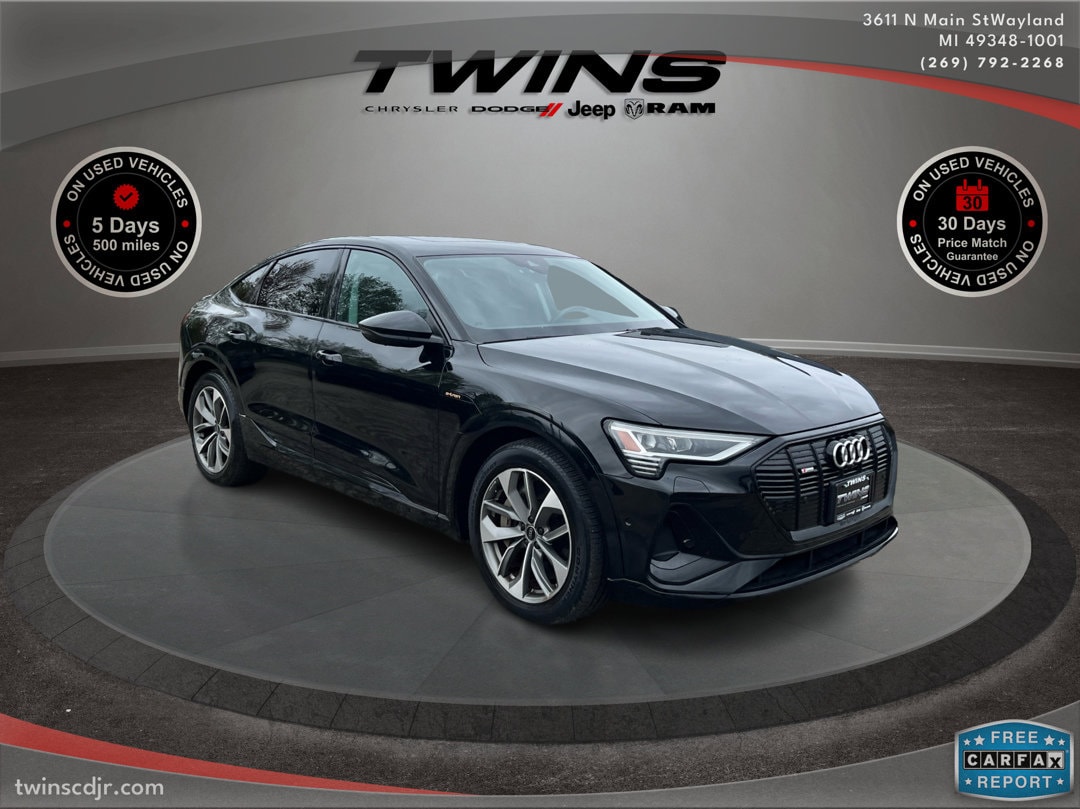 Used 2021 Audi e-tron Sportback Premium Plus with VIN WA12AAGE2MB028433 for sale in Wayland, MI