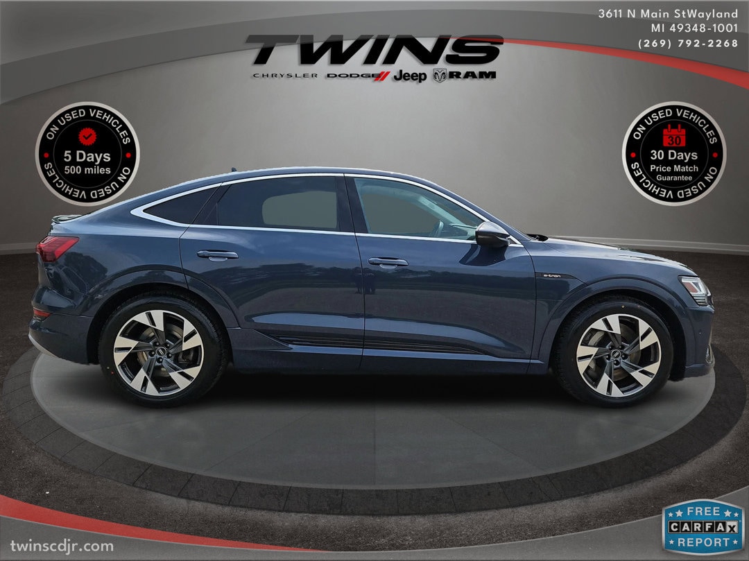Used 2021 Audi e-tron Sportback Premium Plus with VIN WA12AAGE4MB021242 for sale in Wayland, MI