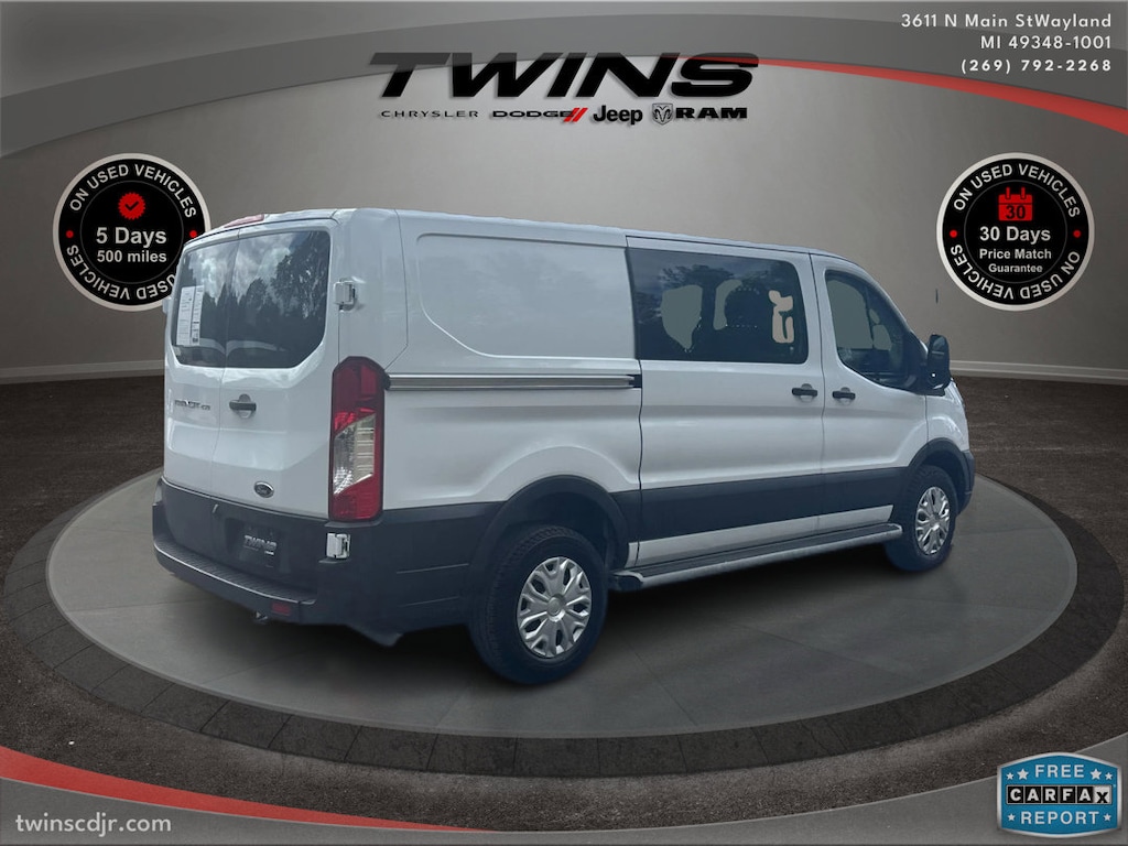 Used 2023 Ford Transit Cargo Van T250 T-250 130 Low Rf 9070 GVWR RWD