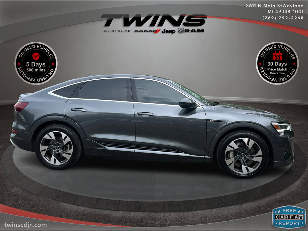 Used 2022 Audi e-tron Sportback Premium with VIN WA11AAGE5NB019934 for sale in Wayland, MI