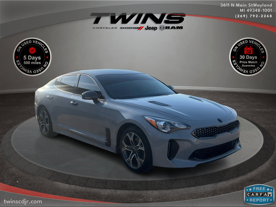 Used 2021 Kia Stinger GT-Line with VIN KNAE15LA2M6095469 for sale in Wayland, MI