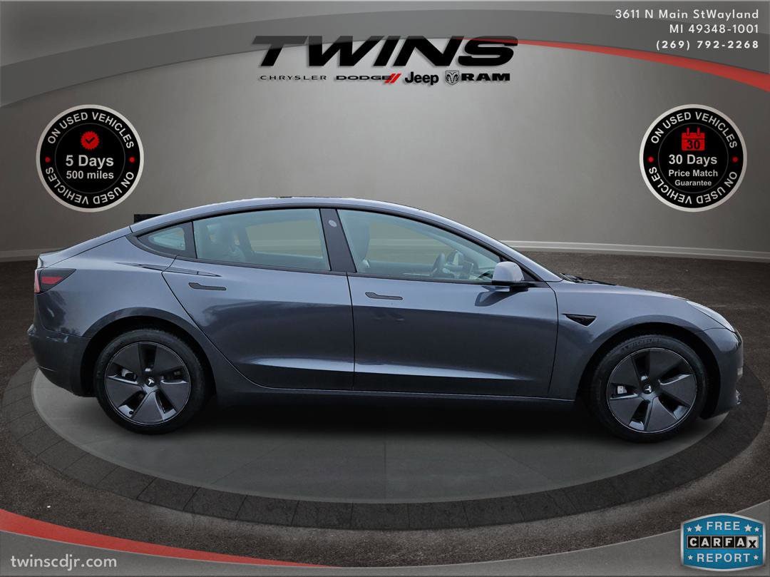 Used 2023 Tesla Model 3 Base with VIN 5YJ3E1EA1PF618591 for sale in Wayland, MI