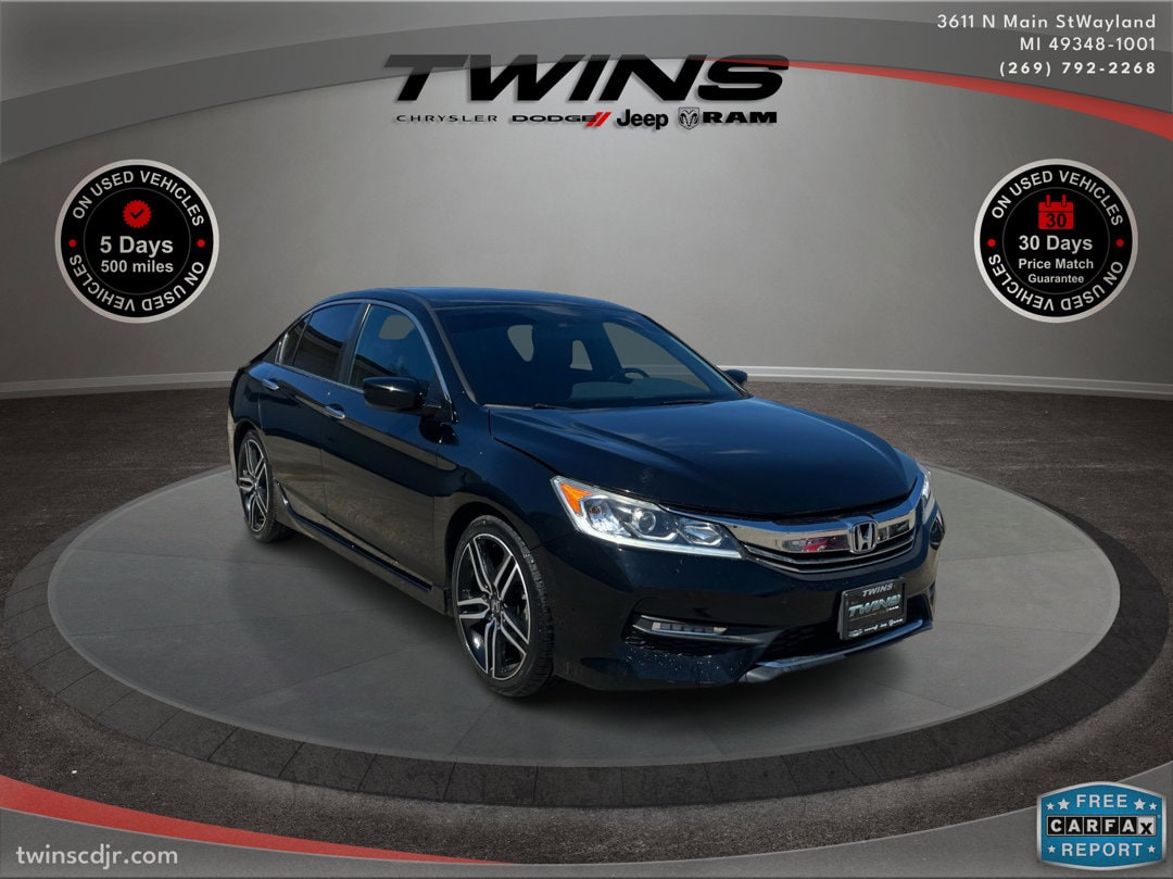 Used 2016 Honda Accord Sport with VIN 1HGCR2F56GA037464 for sale in Wayland, MI