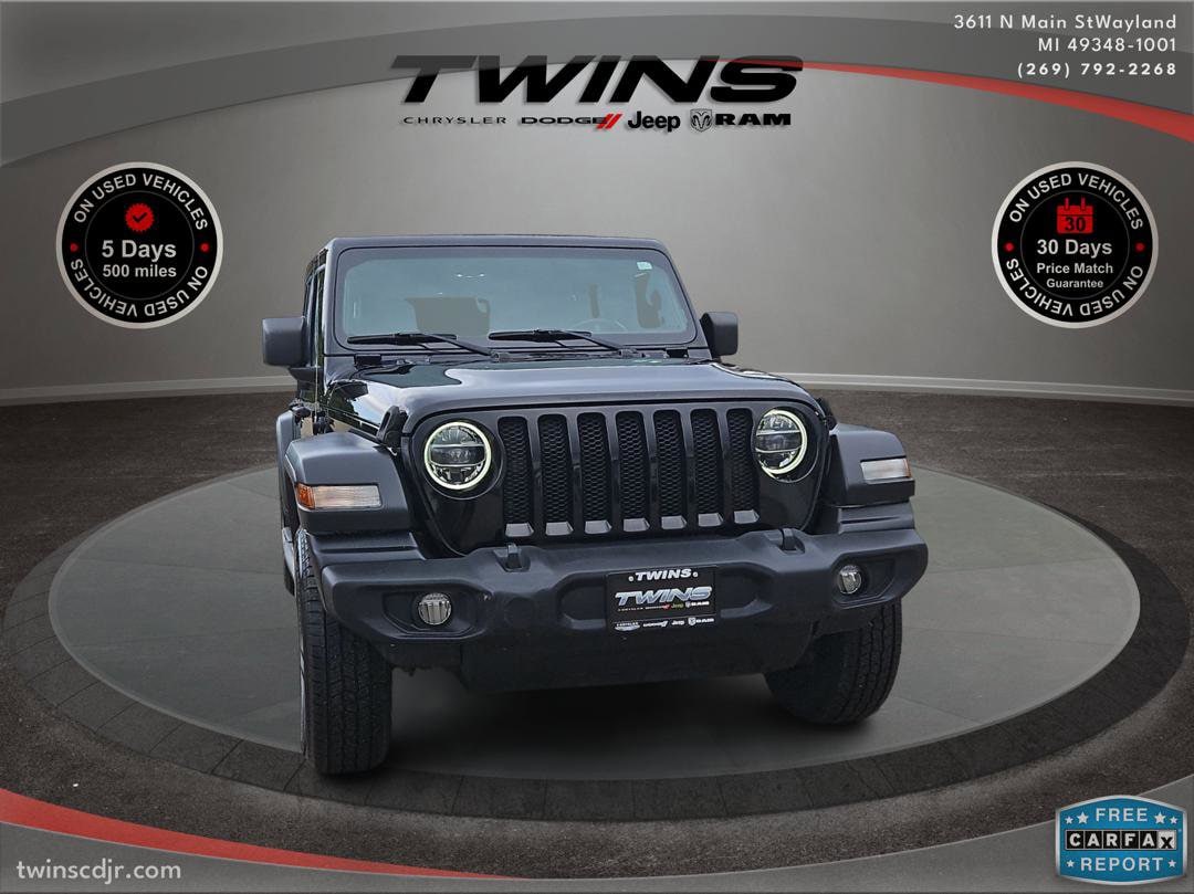 Used 2020 Jeep Wrangler Unlimited Sport S with VIN 1C4HJXDG2LW103289 for sale in Wayland, MI