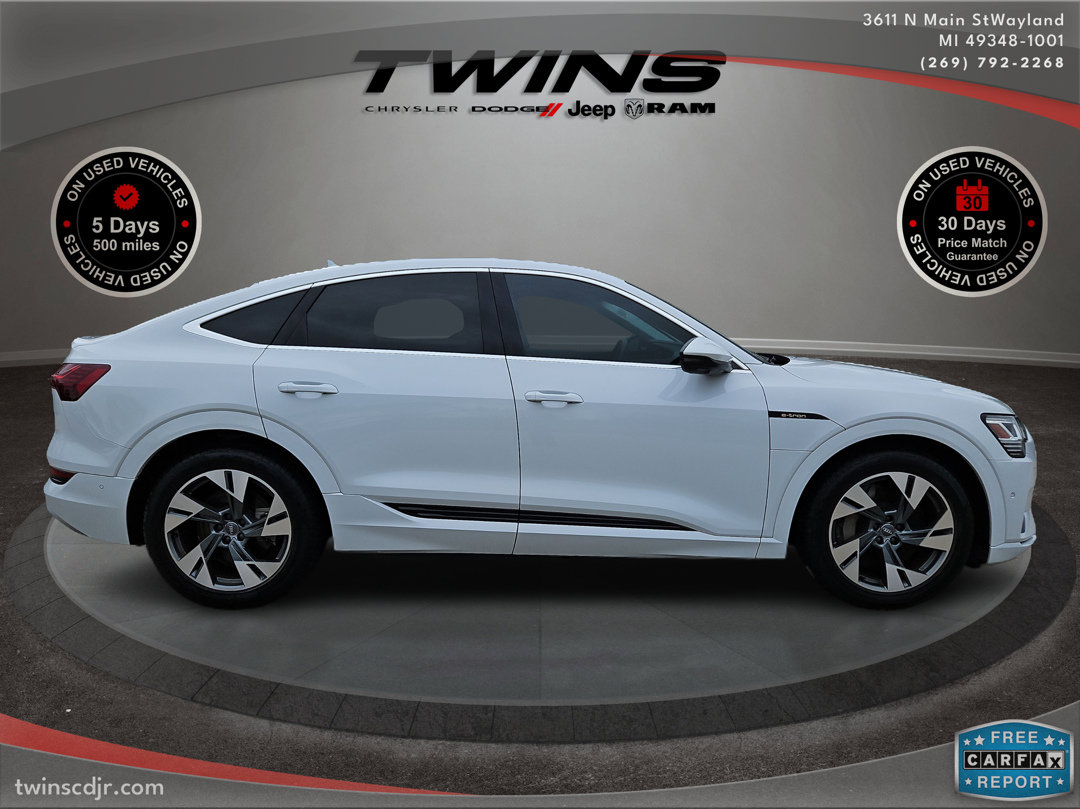 Used 2020 Audi e-tron Sportback Premium Plus with VIN WA12ABGE0LB033019 for sale in Wayland, MI