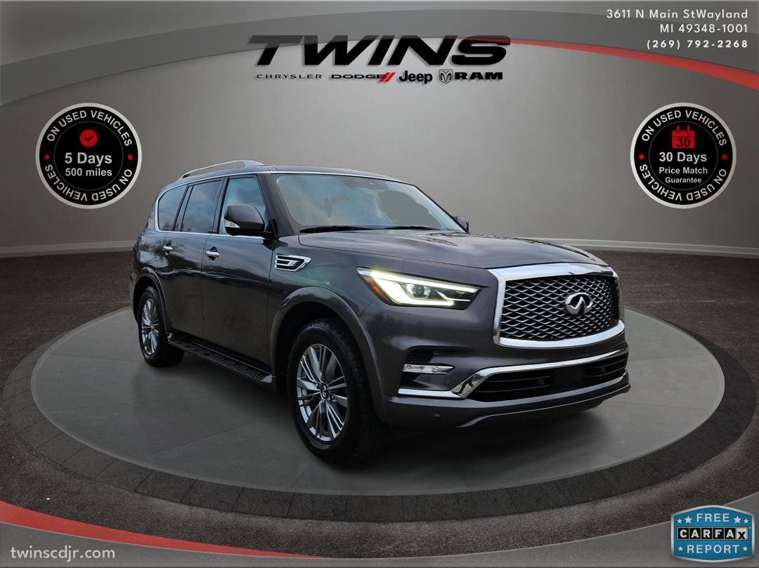 Used 2022 INFINITI QX80 PREMIUM SELECT with VIN JN8AZ2AF3N9742022 for sale in Wayland, MI