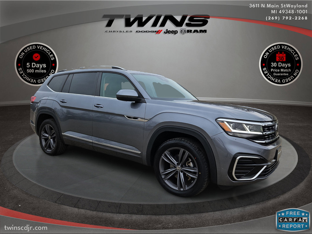 Used 2022 Volkswagen Atlas SEL R-Line with VIN 1V2AR2CA1NC505074 for sale in Wayland, MI