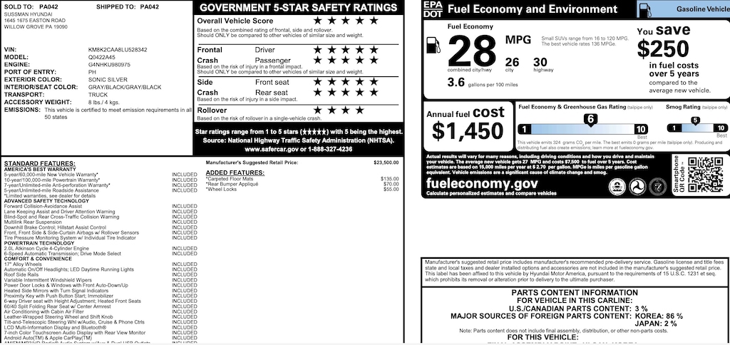 Used 2020 Hyundai Kona SEL SEL Auto AWD