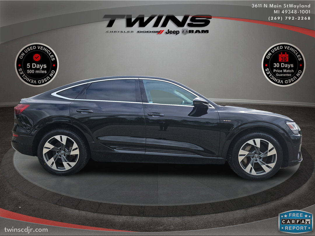 Used 2020 Audi e-tron Sportback Premium Plus with VIN WA12ABGE2LB035578 for sale in Wayland, MI