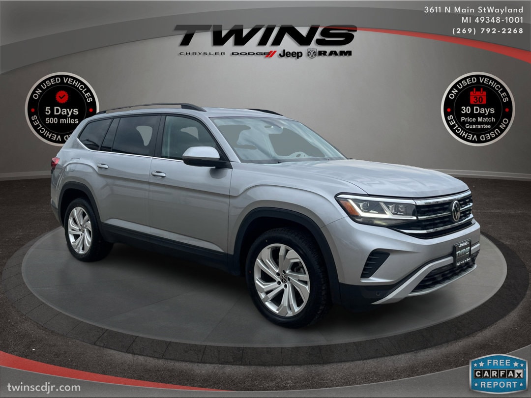 Used 2023 Volkswagen Atlas SE w/Tech with VIN 1V2HR2CA1PC512639 for sale in Wayland, MI