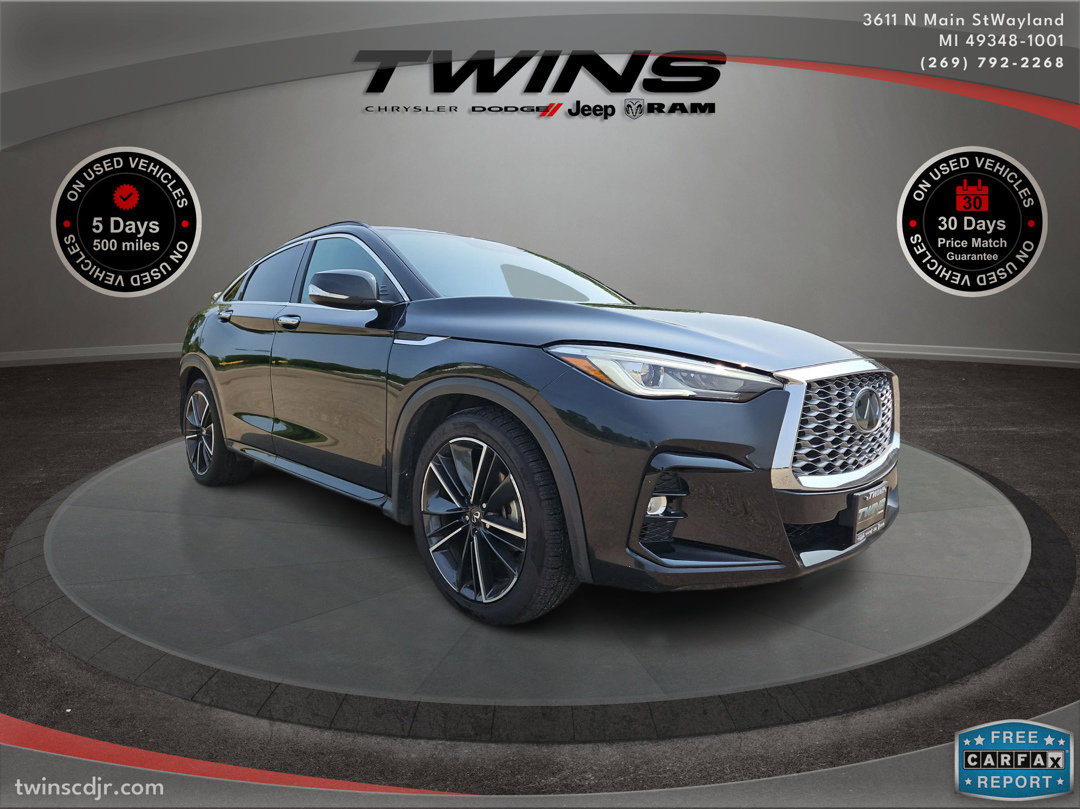 Used 2022 INFINITI QX55 Luxe with VIN 3PCAJ5J34NF103244 for sale in Wayland, MI