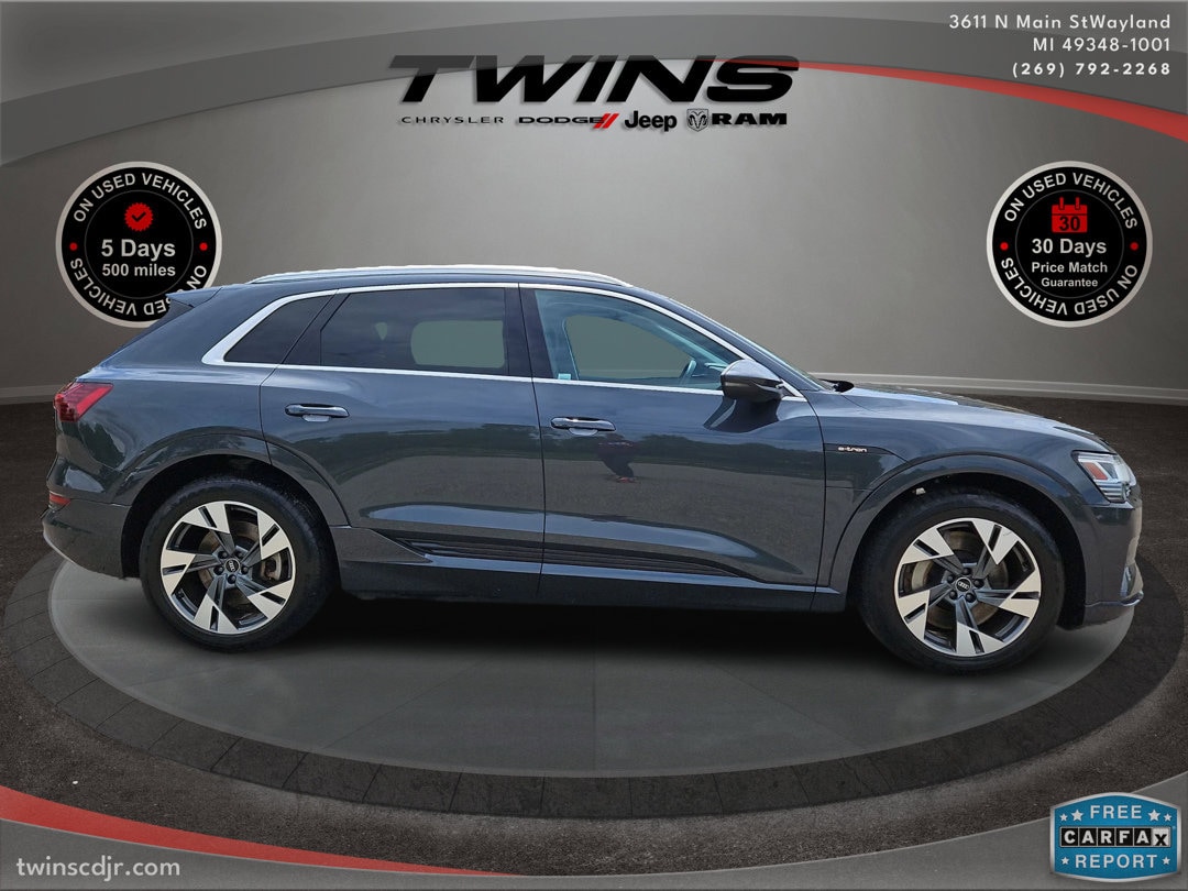 Used 2021 Audi e-tron Premium with VIN WA1AAAGE1MB013658 for sale in Wayland, MI
