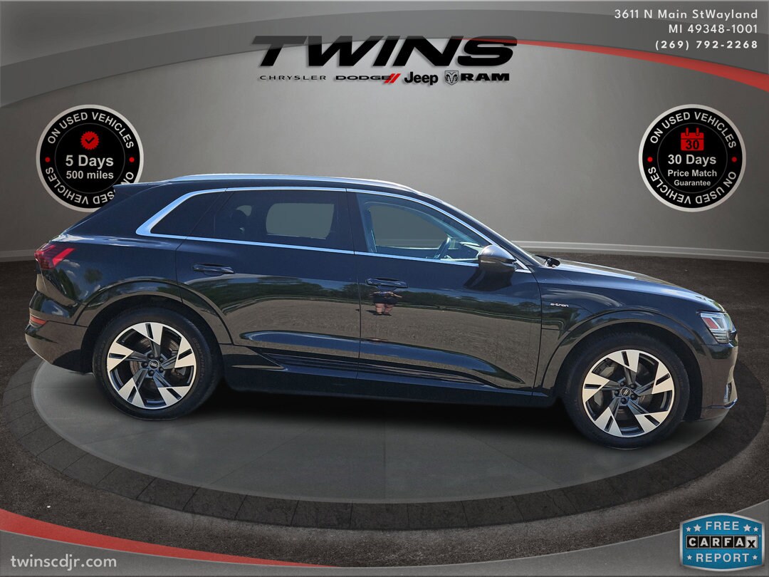 Used 2021 Audi e-tron Premium with VIN WA1AAAGE1MB025504 for sale in Wayland, MI